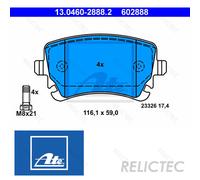 Rear Brake Pads Set Audi Bentley:A6,A4,CONTINENTAL 8E0698451C 4F0698451F