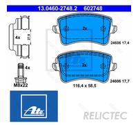 DISC BRAKE PADS SET FOR AUDI A5 8T3 CFSA CGLC CLAB CDUC CKVB CKVC CAKA ATE