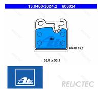 Fits ATE 13.0460-3024.2 Brake Pad Set, disc brake OE REPLACEMENT