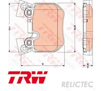 Rear Brake Pads Set BMW:E91,E93,E92,E90,E88,E87,E81,E82,3,1 6784808 34216791421