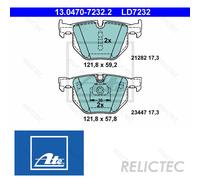 Brake pads 13.0470-7232.2 ATE for BMW X5 X6