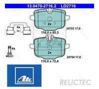 Rear Brake Pads Set BMW Mini:F11,F10,G11 G12,G30,F12,F13,F06,G01,G31,G32,F55,5