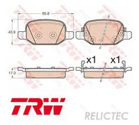 Rear Brake Pads Set Fiat:500L 77366993 77366457 77367515