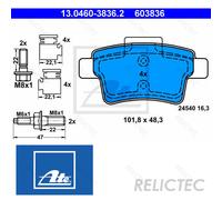 Rear Brake Pads Set for Citroen:C4 Picasso I 1,C4 Grand I 1 425432 425371