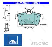 ATE 13.0470-2761.2 Brake pad set