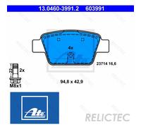 Rear Brake Pads Set for Fiat Alfa Romeo Lancia Chrysler:STILO,MITO,BRAVO 9949280
