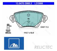 Rear Brake Pads Set for Ford Jaguar Renault:MONDEO III 3,X-TYPE,KANGOO C2S20893