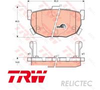 Rear Brake Pads Set for Hyundai:ELANTRA,COUPE,II 2,I 1,S,TIBURON 58302-2DA10