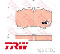 Rear Brake Pads Set for Iveco:DAILY III,IV,VI,V 42567447 42560080 42470841