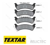 Textar Rear Brake Pads fits Jeep Grand Cherokee AWD ZG,ZJ 2450601