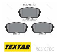 Rear Brake Pads Set for KIA:CARENS 583021DE00 583021DA50 583021DA00 583021DA01