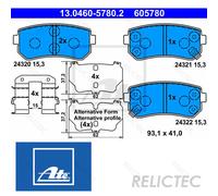 ATE 13.0460-5780.2 Brake pad set