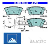 Rear Brake Pads Set for KIA Hyundai:TUCSON,OPTIMA,SOUL,SPORTAGE,ix35,SONATA V 5