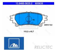 DISC BRAKE PADS SET FOR TOYOTA LEXUS PRIUS PLUS W4 2ZR FXE PRIUS V W4 ATE