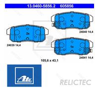 ATE Brake pad set 13.0460-5856.2 with acoustic wear warning MAZDA: RX-8, SUZUKI: IGNIS 2, Ignis I