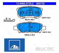 Rear Brake Pads Set for Mitsubishi Jeep Chrysler:LANCER VIII 8,OUTLANDER I 1