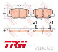 Brake pads GDB3583 TRW for MITSUBISHI PEUGEOT CITROËN MAZDA