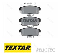 Textar Rear Brake Pads fits Nissan Primera Maxima/Maxima QX Suzuki Ignis