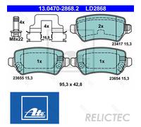 Brake pads 13.0470-2868.2 ATE for OPEL KIA