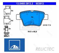 Rear Brake Pads Set for Peugeot Citroen:307,C4,C4 I 1,SW,207,CC 425399 425440