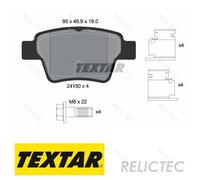 Rear Brake Pads Set for Peugeot Citroen:307,C4 I 1,SW,C4,CC 425476 425398 425322