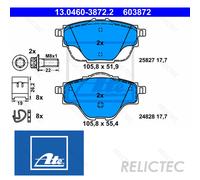 DISC BRAKE PADS SET FOR CITROEN PEUGEOT C4 GRAND PICASSO II 5FS 5FV ATE