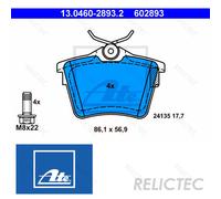 Rear Brake Pads Set for Peugeot Citroen:C5 III 3,407,SW,607 425491 425404 425279