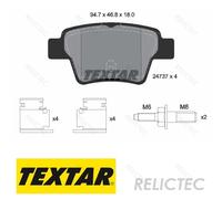 Rear Brake Pads Set for Peugeot Geely Citroen BYD:207,307,SW,308,CC,C-QUATRE,C4