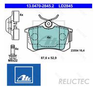 Rear Brake Pads Set for Renault:MEGANE II 2,Clio III 3,SCENIC II 2,I 1