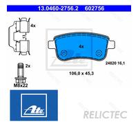 DISC BRAKE PADS SET FOR RENAULT MEGANE CC EZ0 1 K4M 858 M4R 711 M4R 713 ATE