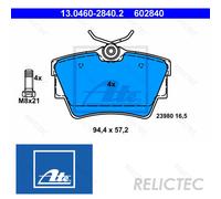 ATE 13.0460-2840.2 Brake pad set