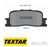 Rear Brake Pads Set for Toyota Chery Lexus:WISH MPV,HIGHLANDER,CAMRY,ES,WINDOM