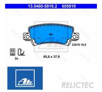Rear Brake Pads Set for Toyota:COROLLA 04466-02020 04466-02070 04466-02160