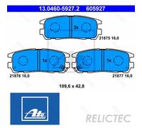 ATE 13.0460-5927.2 Brake pad set