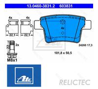 Rear Brake Pads Set Ford Jaguar:MONDEO III 3,X-TYPE C2S38068 1522073 1356392