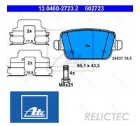 REAR BRAKE PAD SET DISC BRAKE FITS: FORD MONDEO IV TURNIER 2.0 TDCI/2.0 LPG/1