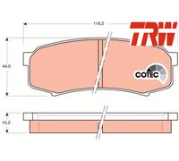REAR BRAKE PADS SET GDB1182 TRW I