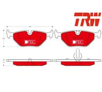 REAR BRAKE PADS SET GDB1344DTE TRW I