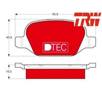 REAR BRAKE PADS SET GDB1396DTE TRW I