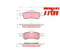 REAR BRAKE PADS SET GDB1477 TRW I