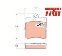 REAR BRAKE PADS SET GDB1545 TRW I