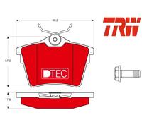 REAR BRAKE PADS SET GDB1596DTE TRW I