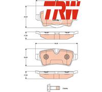 REAR BRAKE PADS SET GDB1766 TRW I