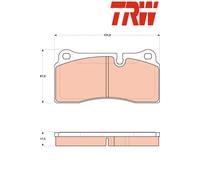 REAR BRAKE PADS SET GDB1816 TRW I