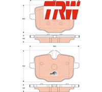 REAR BRAKE PADS SET GDB1869 TRW I