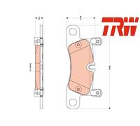 REAR BRAKE PADS SET GDB1876 TRW I