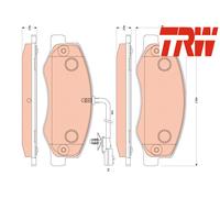 REAR BRAKE PADS SET GDB1885 TRW I