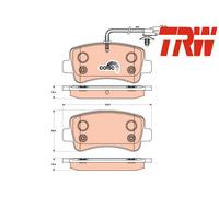 REAR BRAKE PADS SET GDB1903 TRW I