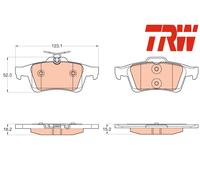 REAR BRAKE PADS SET GDB2033 TRW I