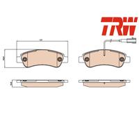 REAR BRAKE PADS SET GDB2068 TRW I
